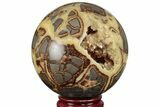 Crystal Filled, Polished Septarian Sphere - Utah #188894-1